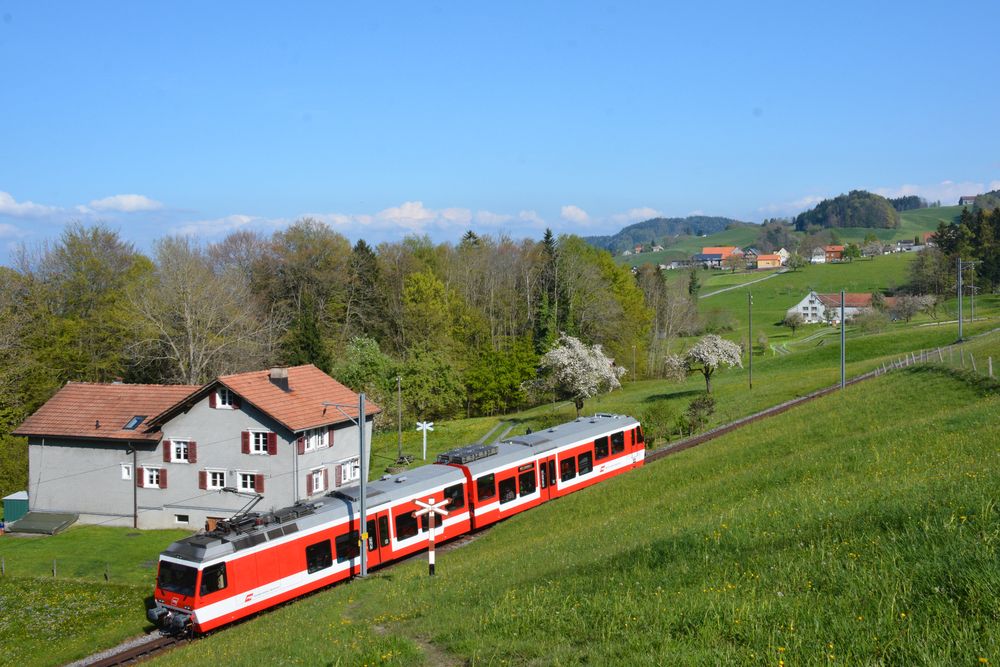 Voyage vélo autour du lac de Constance - Train à crémaillère de Walzenhausen-Rheineck